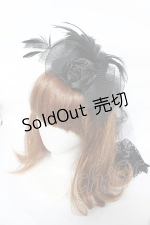 画像: Atelier Beatrice / コヴェールミニハット  黒 Y-26-03-12-043-GO-AC-SZ-ZY