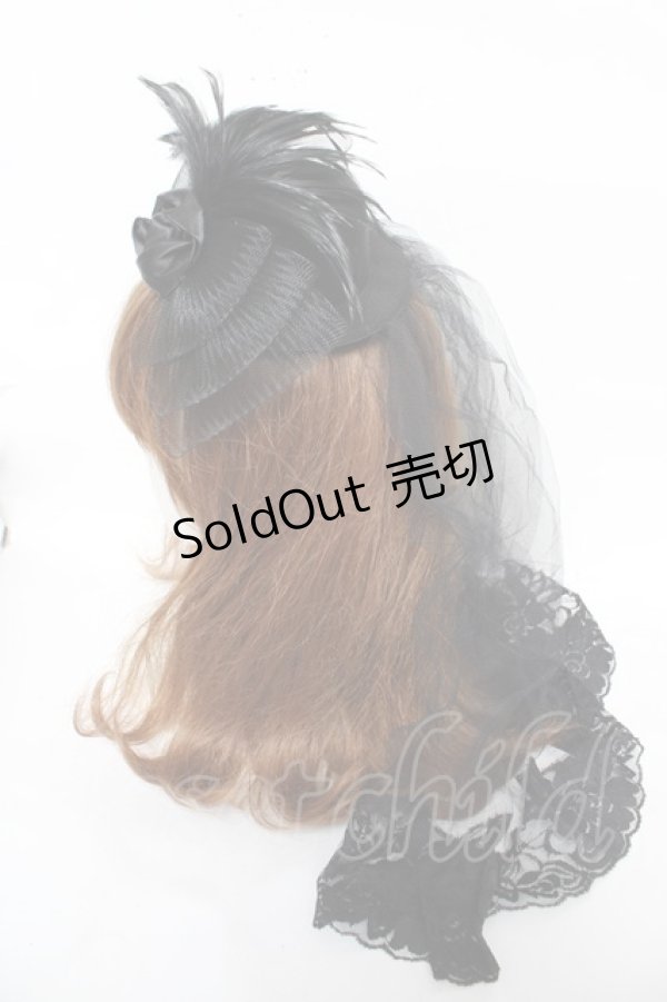 画像2: Atelier Beatrice / コヴェールミニハット  黒 Y-26-03-12-043-GO-AC-SZ-ZY (2)