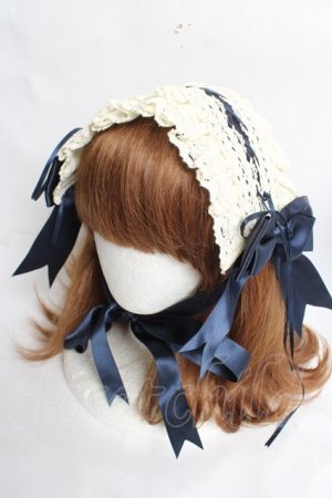 画像: ALICE and the PIRATES / シルヴィアヘッドドレス  紺 Y-26-03-12-045-PA-AC-SZ-ZY