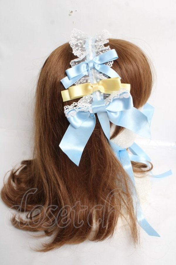 画像3: BABY, THE STARS SHINE BRIGHT / Eternal Ribbon Featheryヘッドドレス  サックス Y-26-03-12-049-BA-AC-SZ-ZS (3)