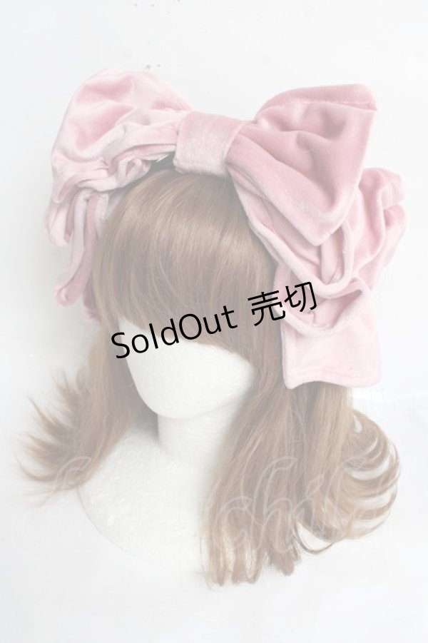 画像1: Hoshibako Works / お人形風ラッピングリボンカチューシャ  ピンク Y-26-03-12-057-LO-AC-SZ-ZY (1)