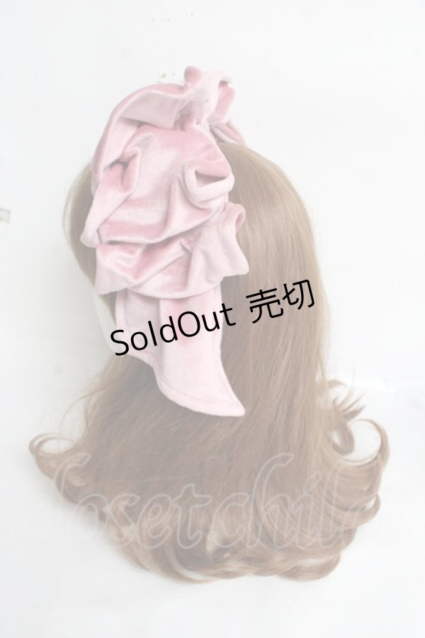 画像2: Hoshibako Works / お人形風ラッピングリボンカチューシャ  ピンク Y-26-03-12-057-LO-AC-SZ-ZY (2)