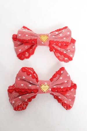 画像: Angelic Pretty / ときめきリボンクリップSet  赤 Y-26-03-12-025-AP-AC-SZ-ZY