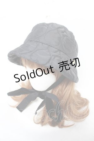 画像: MILK / ハートキルトHat  ブラック Y-26-03-12-036-ML-AC-SZ-ZS