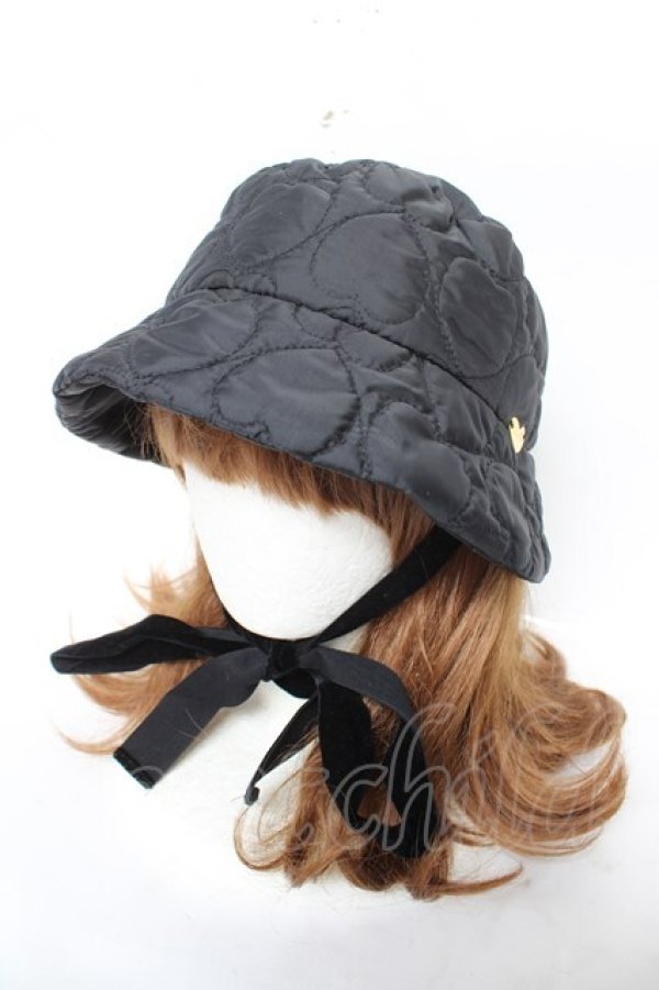画像1: MILK / ハートキルトHat  ブラック Y-26-03-12-036-ML-AC-SZ-ZS (1)