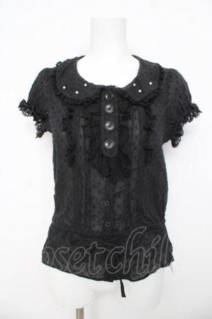 画像: Angelic Pretty / フェアリーエアリーブラウス  黒 Y-26-03-13-001-AP-BL-SZ-ZY