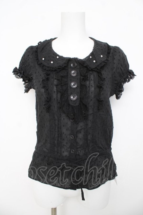 画像1: Angelic Pretty / フェアリーエアリーブラウス  黒 Y-26-03-13-001-AP-BL-SZ-ZY (1)