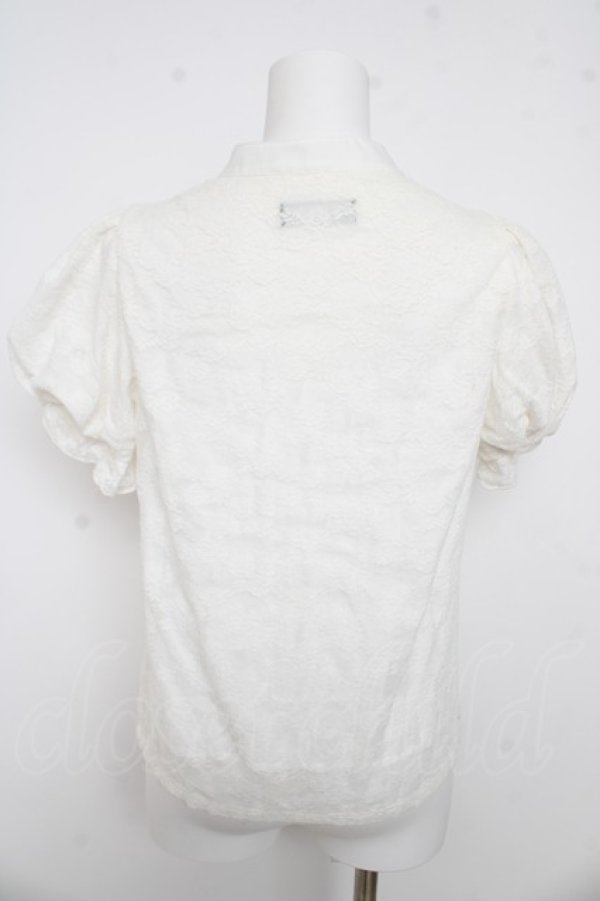 画像2: evelyn / チョーカーリボンレースTP  オフシロ Y-26-03-13-050-LO-BL-SZ-ZY (2)