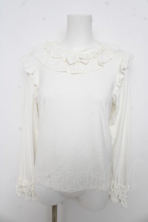 画像: axes femme kawaii / フリルリボンカットプル M 白 Y-26-03-13-006-AX-TO-SZ-ZY