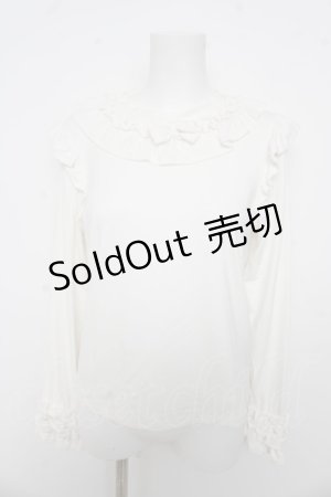 画像: axes femme kawaii / フリルリボンカットプル M 白 Y-26-03-13-006-AX-TO-SZ-ZY