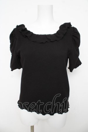 画像: Ank Rouge / バックリボントップス M 黒 Y-26-03-13-059-CA-TO-SZ-ZY