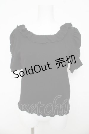 画像: Ank Rouge / バックリボントップス M 黒 Y-26-03-13-059-CA-TO-SZ-ZY