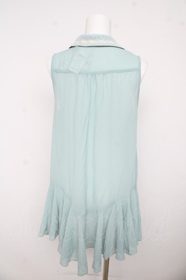 画像2: axes femme / 刺繍入襟付チュニック M グリーン Y-26-03-13-069-AX-OP-SZ-ZY (2)