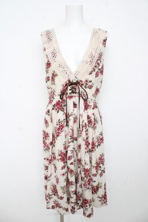 画像: axes femme / クラシック花柄ジャンスカ M 生成り Y-26-03-13-071-AX-OP-SZ-ZY