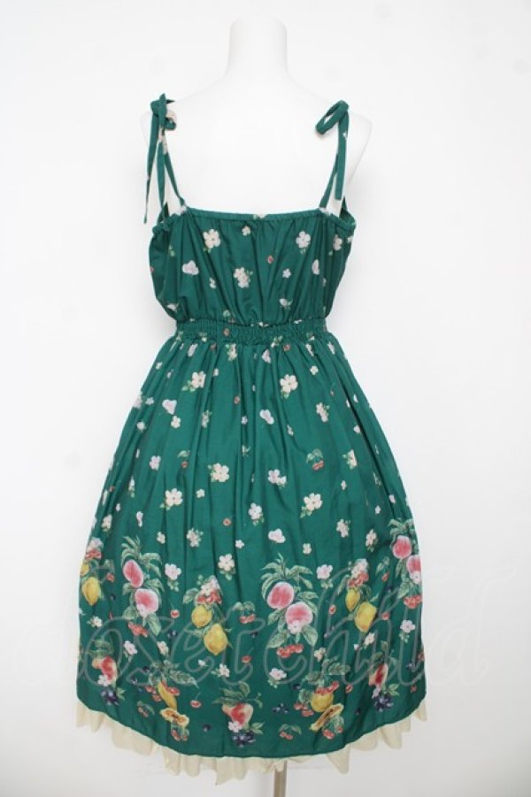 画像2: axes femme / ミックスフルーツ柄ワンピース M グリーン Y-26-03-13-077-AX-OP-SZ-ZY (2)