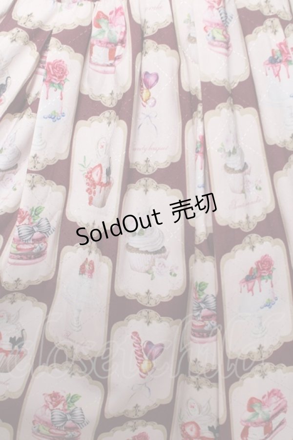 画像3: axes femme POETIQUE / ボンボンシュクレキャミワンピース M ワイン Y-26-03-13-082-AX-OP-SZ-ZY (3)