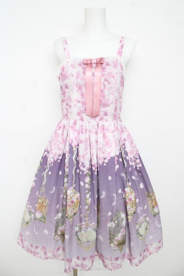 画像1: axes femme kawaii / ブルーミングガーデンジャンパースカート M ピンク Y-26-03-13-083-AX-OP-SZ-ZY (1)