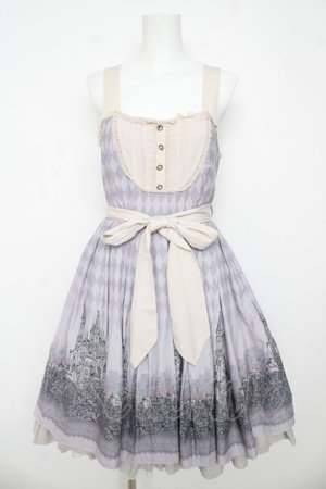 画像: axes femme kawaii / ローズキャッスル柄ワンピース M ラベンダー Y-26-03-13-085-AX-OP-SZ-ZY