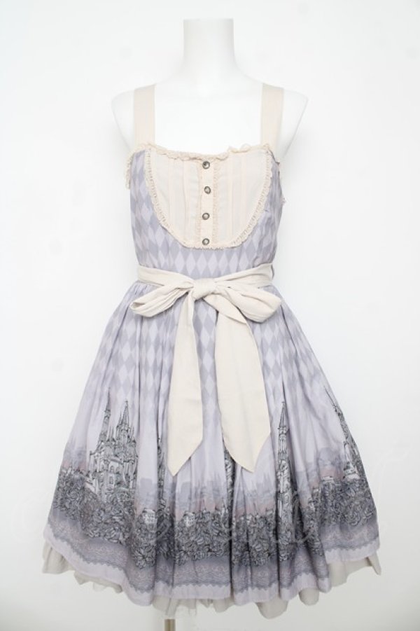 画像1: axes femme kawaii / ローズキャッスル柄ワンピース M ラベンダー Y-26-03-13-085-AX-OP-SZ-ZY (1)