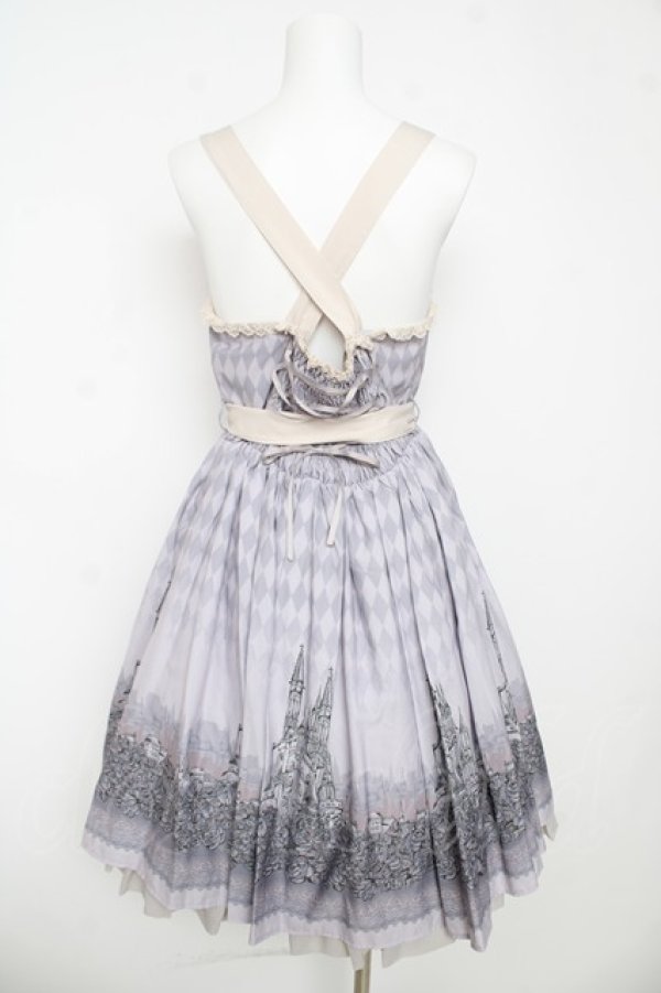 画像2: axes femme kawaii / ローズキャッスル柄ワンピース M ラベンダー Y-26-03-13-085-AX-OP-SZ-ZY (2)