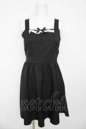画像: axes femme kawaii / バックリボンジャンパースカート M 黒 Y-26-03-13-088-AX-OP-SZ-ZY