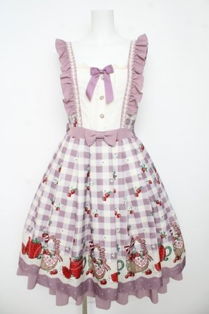 画像: axes femme kawaii / ベリーズピクニックジャンスカ M ラベンダー Y-26-03-13-092-AX-OP-SZ-ZY