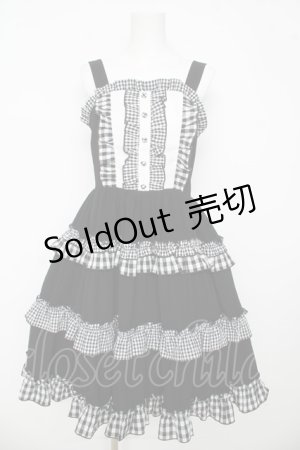 画像: axes femme kawaii / カントリーチェックジャンスカ M 黒 Y-26-03-13-094-AX-OP-SZ-ZY