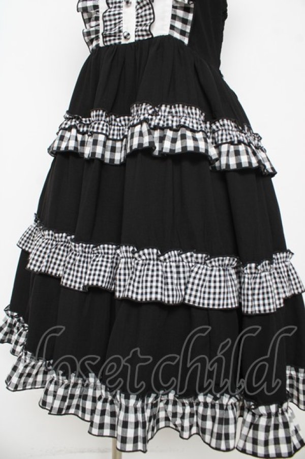 画像3: axes femme kawaii / カントリーチェックジャンスカ M 黒 Y-26-03-13-094-AX-OP-SZ-ZY (3)