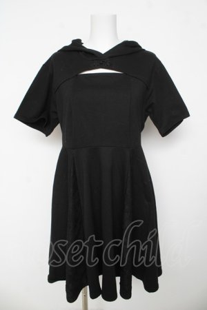 画像: axes femme / カットアウトパーカーワンピース F 黒 Y-26-03-13-097-AX-OP-SZ-ZY