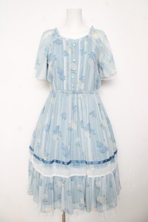 画像: axes femme / 紫陽花シフォンワンピース M サックス Y-26-03-13-098-AX-OP-SZ-ZY