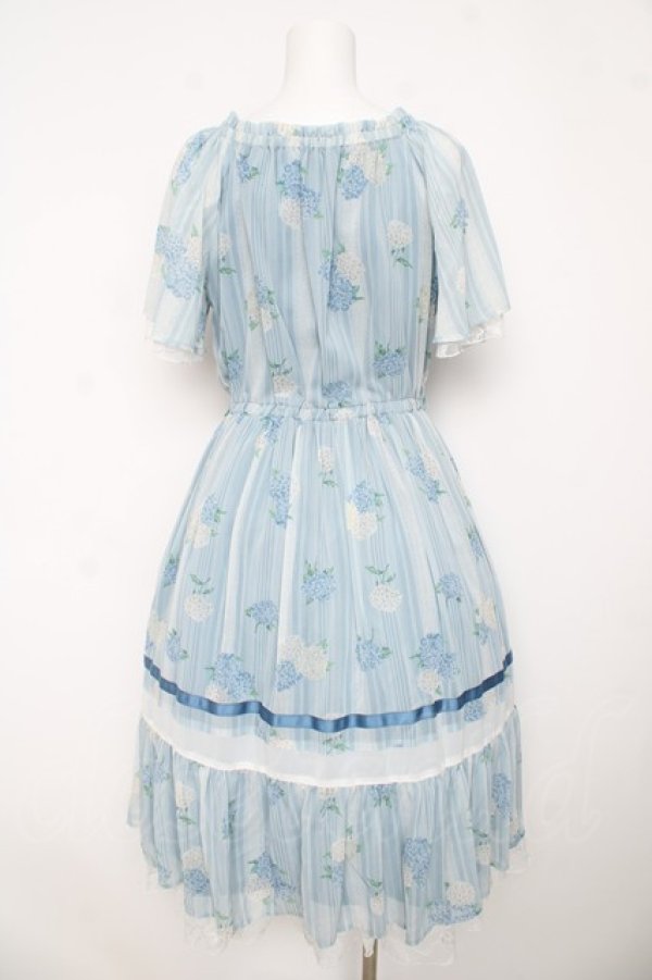 画像2: axes femme / 紫陽花シフォンワンピース M サックス Y-26-03-13-098-AX-OP-SZ-ZY (2)