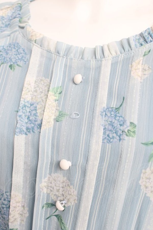 画像3: axes femme / 紫陽花シフォンワンピース M サックス Y-26-03-13-098-AX-OP-SZ-ZY (3)