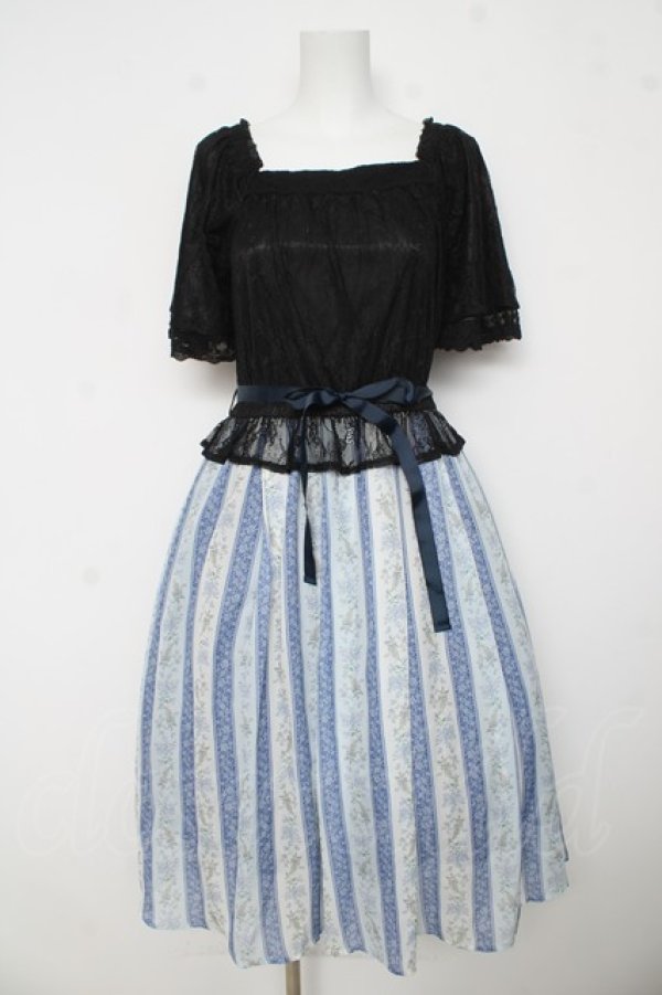 画像1: axes femme / ミュルーズドッキングワンピース M 紺 Y-26-03-13-100-AX-OP-SZ-ZY (1)