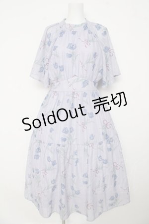 画像: axes femme POETIQUE / チューリップブーケロングワンピース M ラベンダー Y-26-03-13-101-AX-OP-SZ-ZY