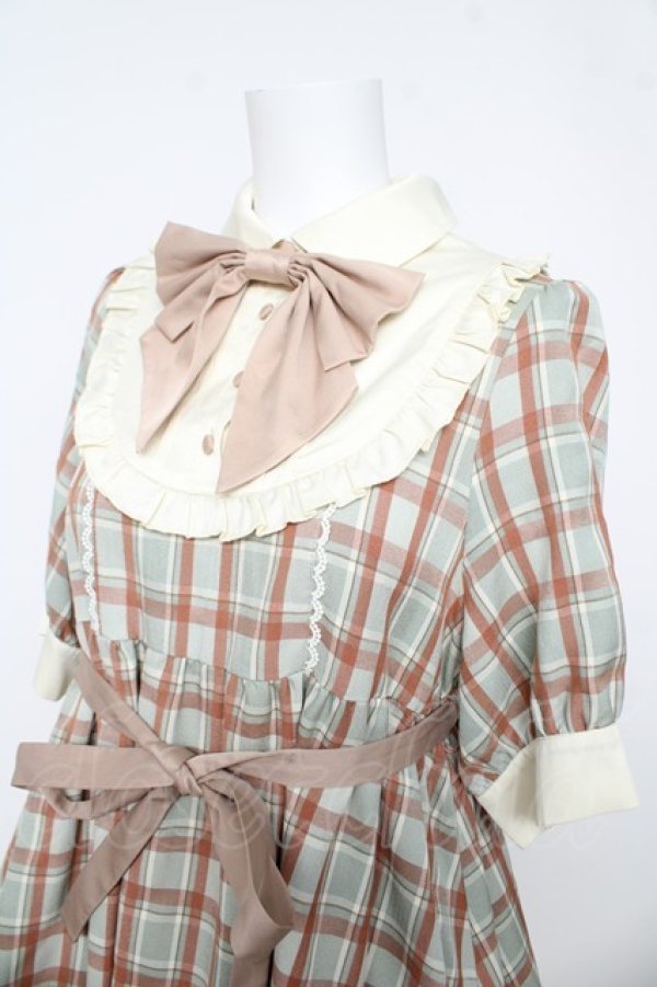 画像3: axes femme kawaii / チェック柄ワンピース M グリーン Y-26-03-13-105-AX-OP-SZ-ZY (3)