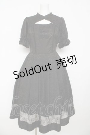 画像: axes femme kawaii / チャイナ釦ジャガードワンピ M 黒 Y-26-03-13-107-AX-OP-SZ-ZY