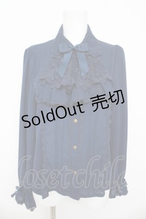 画像: axes femme kawaii / 3wayジャボ付きブラウス M 紺 Y-26-03-13-013-AX-BL-SZ-ZY