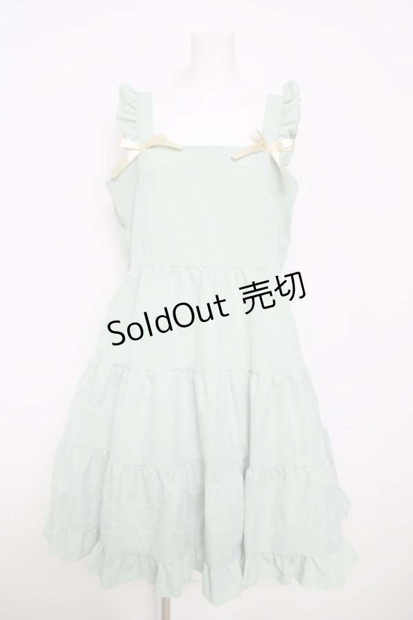 画像1: FCL / フリルジャンパースカート 4L ミント Y-26-03-13-114-LO-OP-SZ-ZY (1)