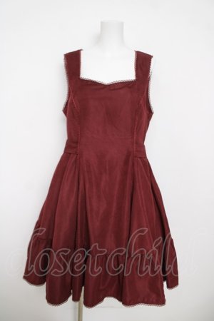 画像: Kurumi Collaboration / ノエル・ド・メモワール　ジャンパースカート LL 濃赤 Y-26-03-13-116-LO-OP-SZ-ZY