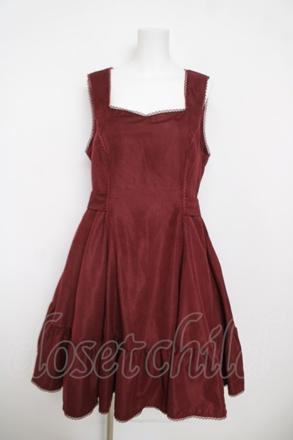 画像1: Kurumi Collaboration / ノエル・ド・メモワール　ジャンパースカート LL 濃赤 Y-26-03-13-116-LO-OP-SZ-ZY (1)