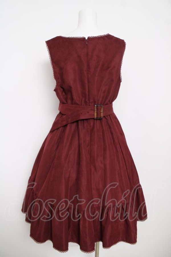 画像2: Kurumi Collaboration / ノエル・ド・メモワール　ジャンパースカート LL 濃赤 Y-26-03-13-116-LO-OP-SZ-ZY (2)