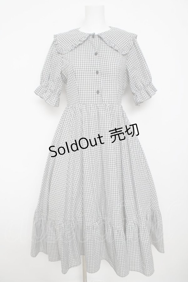 画像1: m petit by misako / AM*ギンガムCHKワンピース M 中灰 Y-26-03-13-117-LO-OP-SZ-ZY (1)