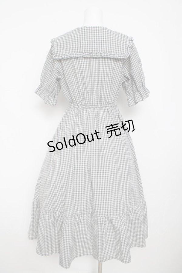 画像2: m petit by misako / AM*ギンガムCHKワンピース M 中灰 Y-26-03-13-117-LO-OP-SZ-ZY (2)