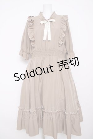 画像: m petit by misako / NINA'SコラボAMハイショクメローワンピース 4L ベージュ Y-26-03-13-119-LO-OP-SZ-ZY