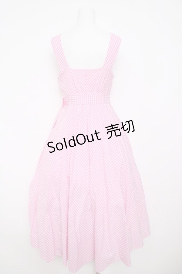 画像2: Tnewties / 隣人から芝刈り機を借りた ギンガムチェック ワンピース F ピンク Y-26-03-13-120-LO-OP-SZ-ZY (2)