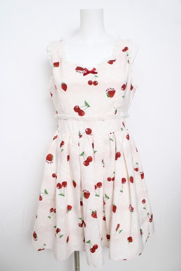 画像1: Ank Rouge / チェリーレースノースリーブワンピース M ピンク Y-26-03-13-123-CA-OP-SZ-ZY (1)