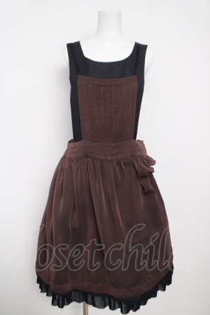 画像: Jane Marple / 重ね着エプロンワンピース  ブラウン Y-26-03-13-126-JM-OP-SZ-ZY