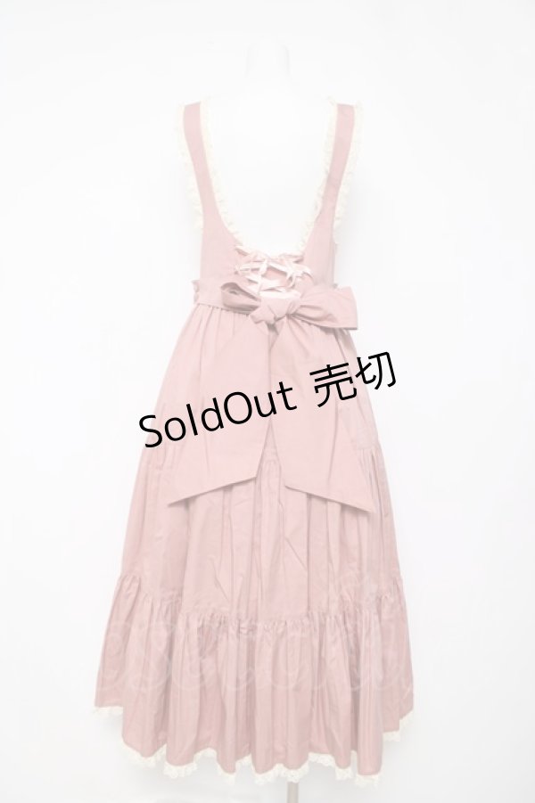 画像2: metamorphose / フロント開きロングジャンパースカート(2002年)  ピンク Y-26-03-13-128-ME-OP-SZ-ZY (2)