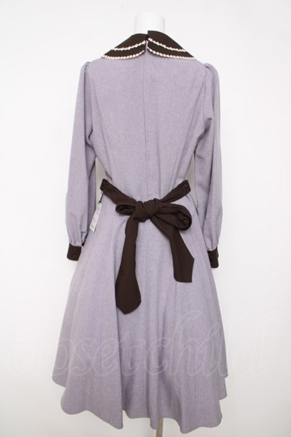 画像2: Innocent World / Flawless Ladyワンピース L グレイッシュバイオレット×ショコラ Y-26-03-13-131-IW-OP-SZ-ZY (2)