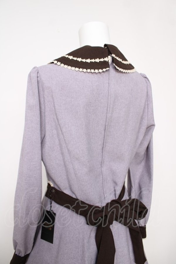 画像4: Innocent World / Flawless Ladyワンピース L グレイッシュバイオレット×ショコラ Y-26-03-13-131-IW-OP-SZ-ZY (4)